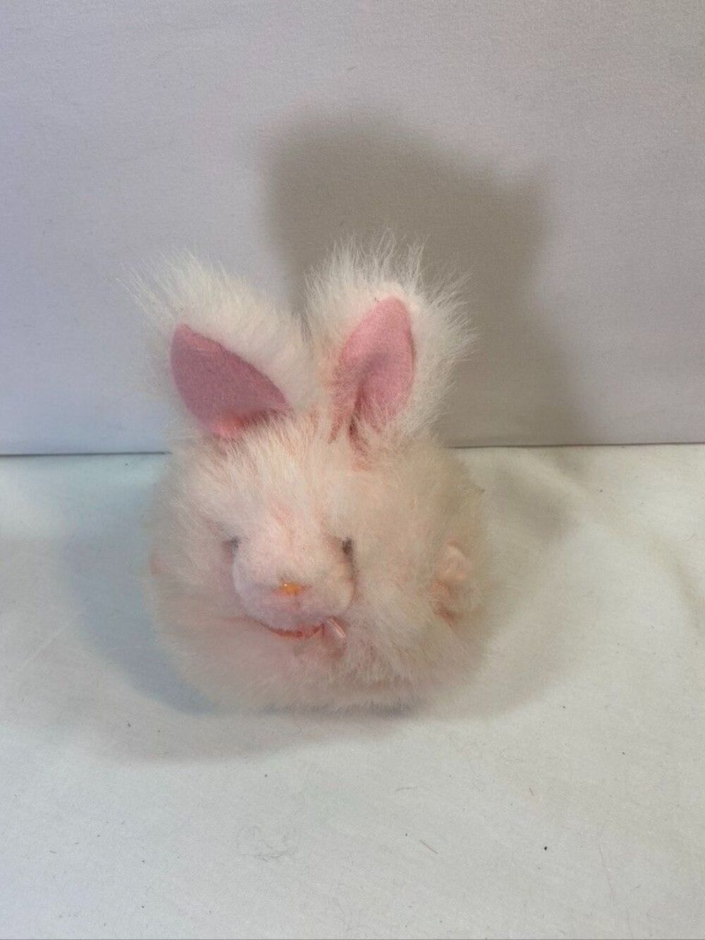 RUSS FLUFFY ROUND PINK BUNNY 6" WASHABLE PLUSH STUFF ANIMAL